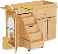 Changing Table with Stairs, Montessori Diaper Station for Daycare & Home (Left Stairs)