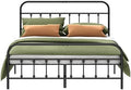 Kujielan Metal Bed Frame Queen Size,Easy to Assemble,Black