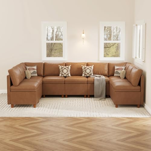 SITJOY Breakfast Nook Bench with Storage, Brown, 9 Seat (2 Corner)
