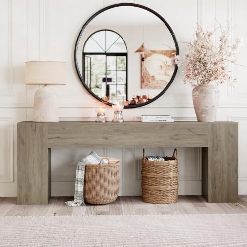 Epecoya Extra Long Entryway Table Modern, 86-Inch Behind Couch Table, Grey