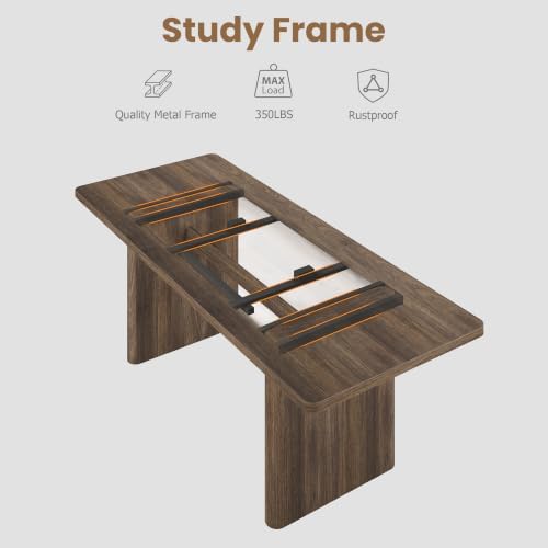 GarveeHome Rectangular 63"-82.7" Extendable Dining Table with Round Corner