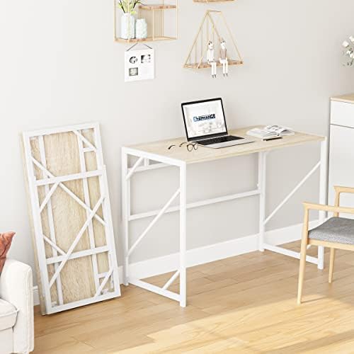 Elephance Folding Desk Writing Computer Desk for Home Office No-Assembly