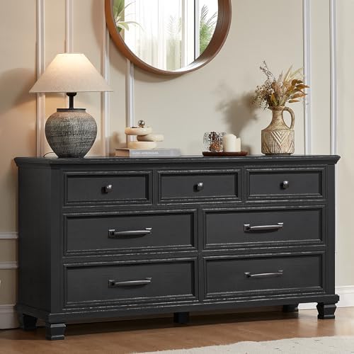 SAVOR LIFE Farmhouse Dresser Set of 2, Black