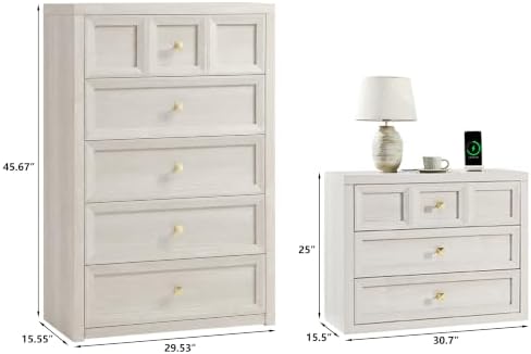 Dresser and Nightstand Sets 2 Piece for Bedroom Set Furniture