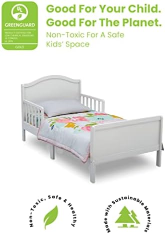 Delta Children Bennett Wood Toddler Bed - Greenguard Gold Certified, Bianca White