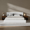 RECCI AirFrame Queen Upholstered Bed Frame with Plush Padded Headboard