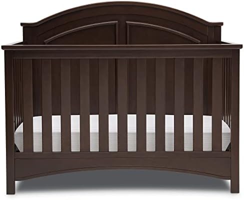 Delta Children Perry 6-in-1 Convertible Crib - Greenguard Gold Certified, Walnut Espresso