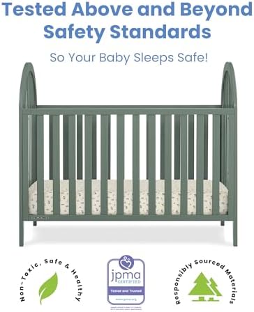 Delta Children Milano 4-in-1 Convertible Crib - Greenguard Gold Certified, Grassy Glen