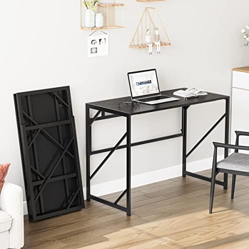 Elephance Folding Desk Writing Computer Desk for Home Office No-Assembly
