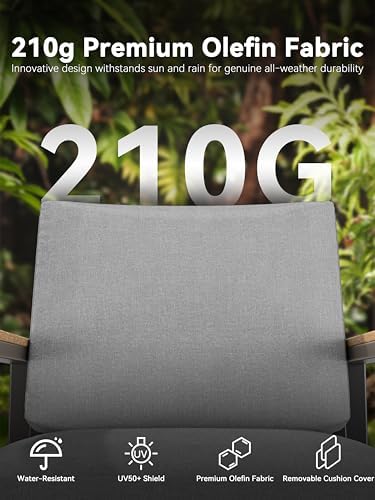 5-Piece Outdoor Patio Furniture Set with Fire Pit Table & Coffee Table