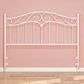 Queen Size Headboard Only, Vintage Metal Headboard for Queen Bed White