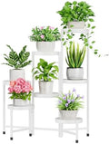 iDavosic.ly Plant Stand Indoor Outdoor, 7 Tier Metal Corner Shelf, White