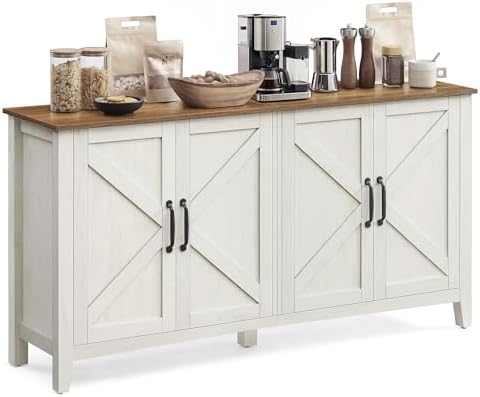 VASAGLE Buffet Cabinet, Coffee Bar, Adjustable Shelf