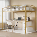 Garvee Loft Bed Twin Size with Ladde and Arched Guardrail for Kids, Adults