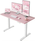 HUANUO 48x24 Inch Electric Standing Desk, Height Adjustable, Pink