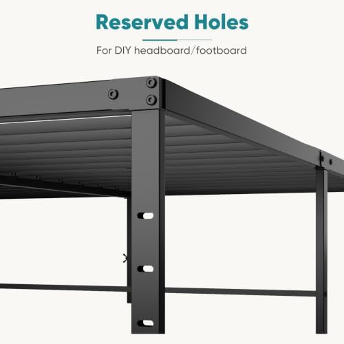 OLIXIS 18 Inch King Size Bed Frame All Metal Platform