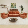 Kingfun Couch Set for Living Room, 3 Seater Chenille Sofa and Armchair