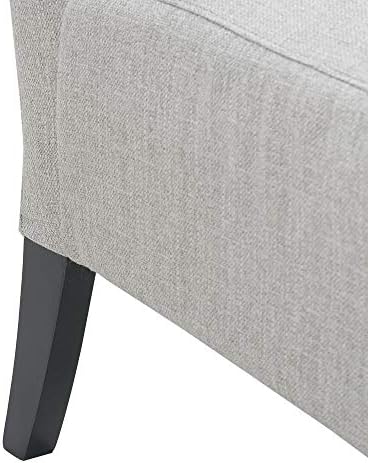Serta Palisades Slipper Accent Chair, Modern Armless Design, Ideal for Smaller Spaces, Cushioned Seat and Back, Pebble Gray