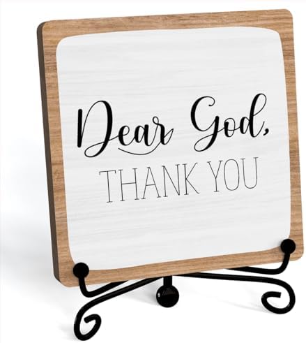 Home Decor, Farmhouse Shelf Table Decor, Christian Office Home Décor Accents For Living Room Mantle Coffee Bar Bookshelf Kitchen Entryway (B20)