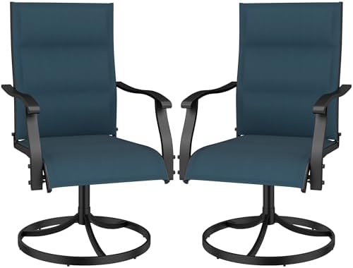 Murago Patio Chairs Set of 2, Outdoor Chairs Set of 2, Patio Chairs, Blue