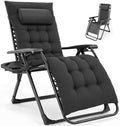 NEWBULIG Zero Gravity Chair, Folding Patio Recliner with Cup Holder Trays