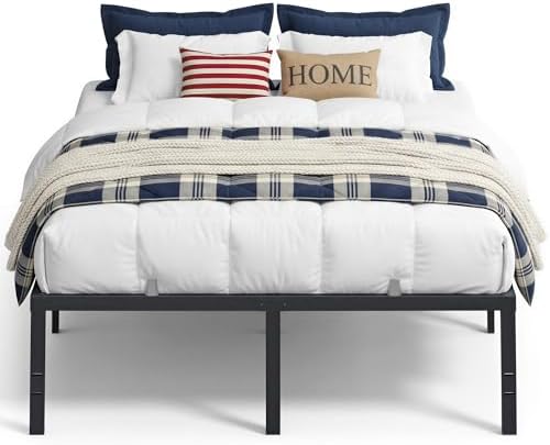 VASAGLE Queen Metal Bed Frame, 18 Inches Tall, 1100 lb Weight Capacity