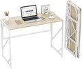 Elephance Folding Desk Writing Computer Desk for Home Office No-Assembly