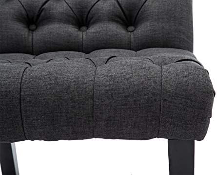 Armless Modern Accent Chairs for Living Room, Gray Fabric