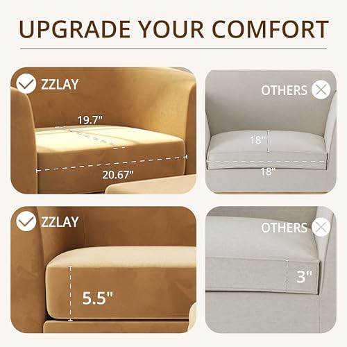 360° Swivel Accent Chair with Storage Ottoman Set of 2