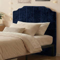 Twin Headboard, Blue Upholstered Headboard for Bed, No Assembly