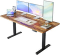 HUANUO 71x30 Inch Electric Standing Desk, Height Adjustable, Rustic Brown