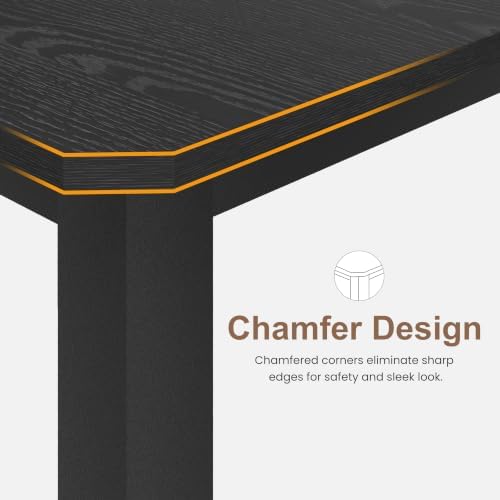 Garvee 78.7" Dining Table for 8-10 People for Dining Room,Black(Only Table)