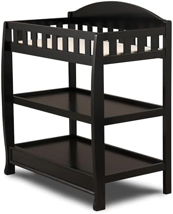 Delta Children Infant Changing Table with Pad, Ebony Black