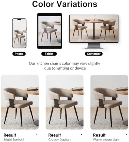Dining Chairs Set of 2, Modern Faux Leather Kitchen Chairs
