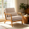Karl home Mid-Century Modern Accent Reading Chair, Khaki
