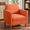 Chenille Accent Chair Mid Century Modern Reading Armchair for Living Room