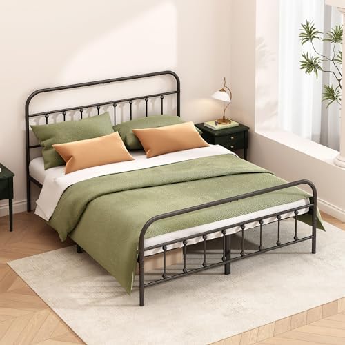 Kujielan Metal Bed Frame Full Size,Easy to Assemble,Black