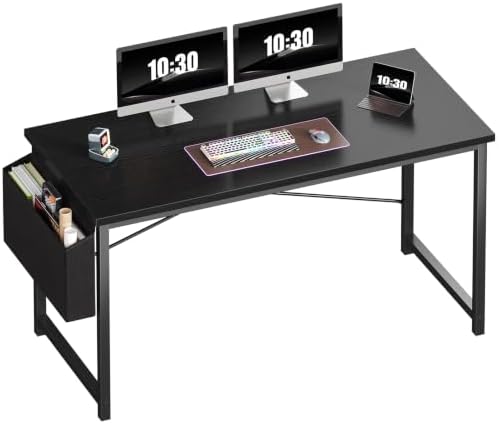 OLIXIS Computer Desk, 55 Inch Gaming Desks for Home Office Small Spaces