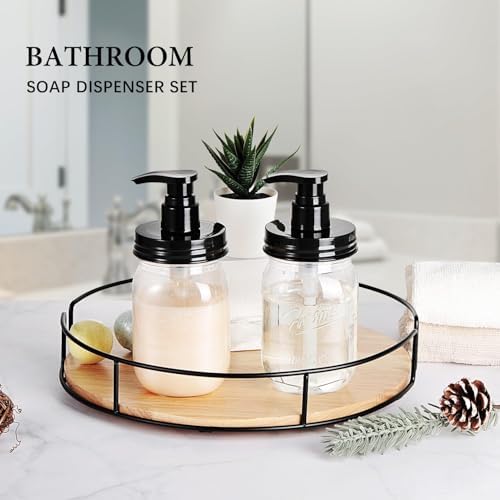 Amolliar Plastic Mason Jar Soap Dispenser with Pump Lid - 16OZ