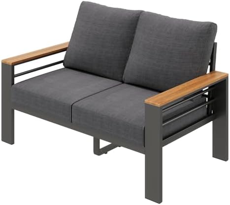 Aoxun Patio Furniture Set, Aluminum Outdoor Furniture with Oversized Seats
