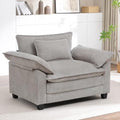 Oversized Accent Chair,Modern Chenille Cloud Sofa Chair with Deep Seat,Upholstered Armchair with Extra Thick,Comfy Accent Chair Reading Chair for Living Room Bedroom Apartment Lightgrey