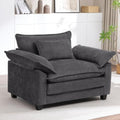 Chenille Oversized Accent Chair,44" Modern Upholstered Living Room Chairs,Comfy Armchair with Extra Thicked Cloud Sofa Chair,Reading Chair Side Chair for Bedroom Apartment Darkgrey