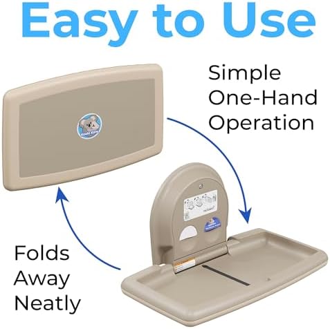 Koala Kare Surface-Mounted Horizontal Baby Changing Station, Model KB300-00 (Beige)