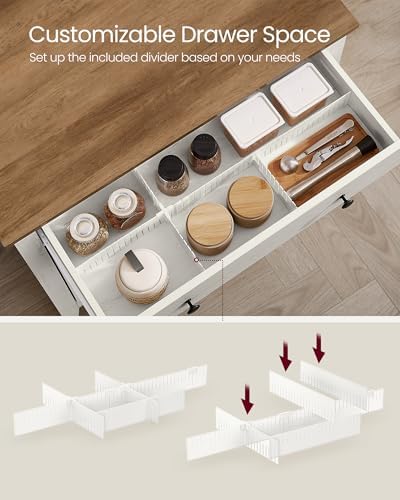 VASAGLE Buffet Cabinet, Coffee Bar with a Drawer, Adjustable Shelf