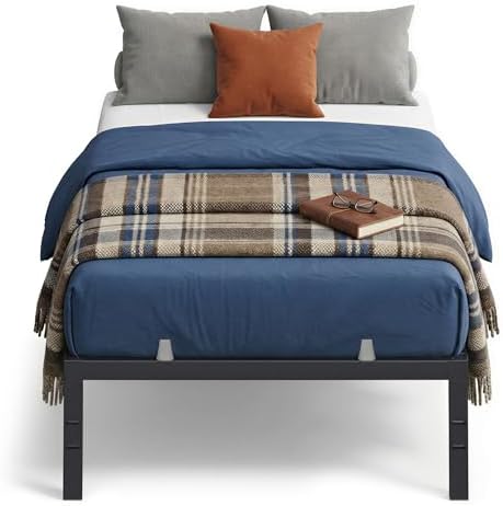 VASAGLE Twin Metal Bed Frame, 14 Inches Tall, 550 lb Weight Capacity