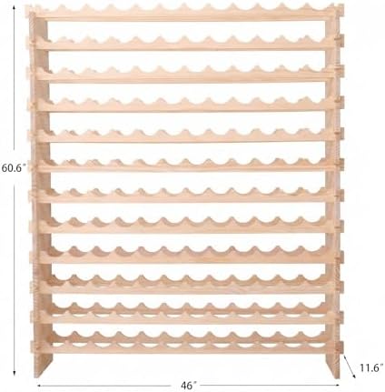 Wine Rack freestanding Floor Cabinet 144bottle Wood Stackable Storage Modular Wine Holder Display Shelves ﻿