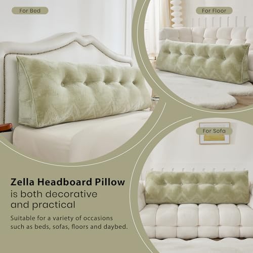 Zelladorra Headboard Pillow Queen, Triangular Wedge Pillow Headboard