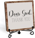 Modern Farmhouse Decor, Home Decor For Living Room, Boho Chic Aesthetic Shelf Decorations, Christian Rutsic Dear God Sign, Farm House Entryway Tv Stand Fireplace Coffee Table Decoration (06)
