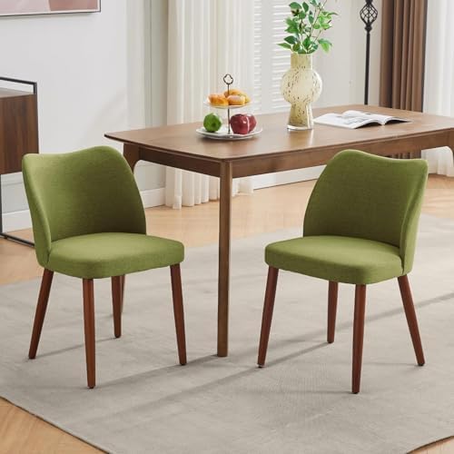 GarveeHome Wooden Dining Chair Set of 4 Upholstered Fabric Dining Chair
