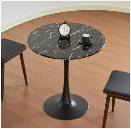 Round Dining Tulip Table 24" (Faux Marble Black)